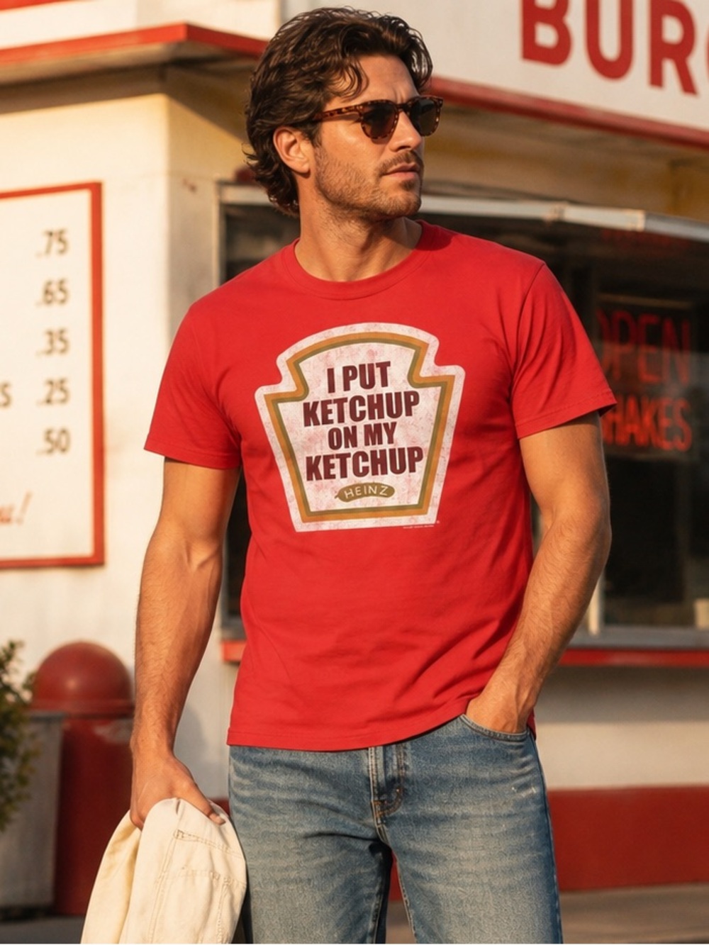 Heinz Ketchup Graphic T Shirt Red Unisex XL Funny Food Novelty Tee